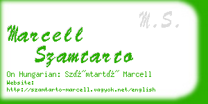 marcell szamtarto business card